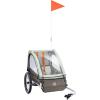 image:imageRetrospec Rover Plus Foldable Bike Trailer for Kids SingleDouble Passenger Child Bike Trailer with 5Point Safety Harness Reflective WeatherResistant Fabric and Safety Flag  Supports 4080 lbsMint