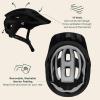 image:imageRetrospec Rowan Mountain Bike Helmet with Adjustable ErgoKnob Fit System  14 Ventilation Ports Removable Visor amp EPS Foam Interior  Lightweight MTB ProtectionMatte Black