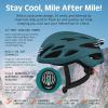 image:imageRetrospec Silas Road Bike Helmet with 24 Air Vents amp Builtin LED Safety Light  Adjustable Adult Cycling Protection 5461cm  Padded amp Lightweight DesignMatte Superior Blue