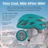 image:imageRetrospec Silas Road Bike Helmet with 24 Air Vents amp Builtin LED Safety Light  Adjustable Adult Cycling Protection 5461cm  Padded amp Lightweight DesignMatte Teal