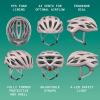 image:imageRetrospec Silas Road Bike Helmet with 24 Air Vents amp Builtin LED Safety Light  Adjustable Adult Cycling Protection 5461cm  Padded amp Lightweight DesignMatte Desert Rose