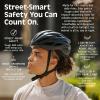 image:imageRetrospec Silas Road Bike Helmet with 24 Air Vents amp Builtin LED Safety Light  Adjustable Adult Cycling Protection 5461cm  Padded amp Lightweight DesignMatte Graphite
