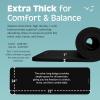 image:imageRetrospec Solana Yoga Mat 1 Thick wNylon Strap for Men amp Women  Non Slip Exercise Mat for Home Yoga Pilates Stretching Floor amp Fitness WorkoutsBlack