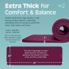 image:imageRetrospec Solana Yoga Mat 1 Thick wNylon Strap for Men amp Women  Non Slip Exercise Mat for Home Yoga Pilates Stretching Floor amp Fitness WorkoutsBoysenberry