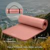 image:imageRetrospec Solana Yoga Mat 1 Thick wNylon Strap for Men amp Women  Non Slip Exercise Mat for Home Yoga Pilates Stretching Floor amp Fitness WorkoutsRose