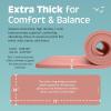 image:imageRetrospec Solana Yoga Mat 1 Thick wNylon Strap for Men amp Women  Non Slip Exercise Mat for Home Yoga Pilates Stretching Floor amp Fitness WorkoutsRose