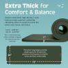 image:imageRetrospec Solana Yoga Mat 1 Thick wNylon Strap for Men amp Women  Non Slip Exercise Mat for Home Yoga Pilates Stretching Floor amp Fitness WorkoutsWild Spruce