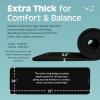 image:imageRetrospec Solana Yoga Mat Thick 12in NonSlip Workout Mat with Nylon Strap  72x24in Exercise Mat for Pilates Stretching amp Fitness  BPA Free Easy CleanBlack