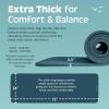 image:imageRetrospec Solana Yoga Mat Thick 12in NonSlip Workout Mat with Nylon Strap  72x24in Exercise Mat for Pilates Stretching amp Fitness  BPA Free Easy CleanOcean Blue