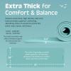 image:imageRetrospec Solana Yoga Mat Thick 12in NonSlip Workout Mat with Nylon Strap  72x24in Exercise Mat for Pilates Stretching amp Fitness  BPA Free Easy CleanBlue Ridge