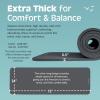 image:imageRetrospec Solana Yoga Mat Thick 12in NonSlip Workout Mat with Nylon Strap  72x24in Exercise Mat for Pilates Stretching amp Fitness  BPA Free Easy CleanGraphite