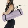 image:imageRetrospec Solana Yoga Mat Thick 12in NonSlip Workout Mat with Nylon Strap  72x24in Exercise Mat for Pilates Stretching amp Fitness  BPA Free Easy CleanViolet Haze