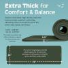 image:imageRetrospec Solana Yoga Mat Thick 12in NonSlip Workout Mat with Nylon Strap  72x24in Exercise Mat for Pilates Stretching amp Fitness  BPA Free Easy CleanWild Spruce