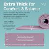 image:imageRetrospec Solana Yoga Mat Thick 12in NonSlip Workout Mat with Nylon Strap  72x24in Exercise Mat for Pilates Stretching amp Fitness  BPA Free Easy CleanViolet Haze