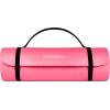 image:imageRetrospec Solana Yoga Mat Thick 12in NonSlip Workout Mat with Nylon Strap  72x24in Exercise Mat for Pilates Stretching amp Fitness  BPA Free Easy CleanPink Dahlia