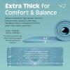 image:imageRetrospec Solana Yoga Mat Thick 12in NonSlip Workout Mat with Nylon Strap  72x24in Exercise Mat for Pilates Stretching amp Fitness  BPA Free Easy CleanBlue Mist