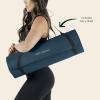 image:imageRetrospec Solana Yoga Mat Thick 12in NonSlip Workout Mat with Nylon Strap  72x24in Exercise Mat for Pilates Stretching amp Fitness  BPA Free Easy CleanOcean Blue