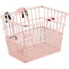 image:imageRetrospec Apollo Detachable Front Bike Basket Steel HalfMesh with Integrated Detachable Hooks and BuiltIn Handle Easy Assembly and Portability for BicyclesBlush