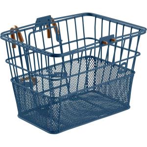 image:imageRetrospec Apollo Detachable Front Bike Basket Steel HalfMesh with Integrated Detachable Hooks and BuiltIn Handle Easy Assembly and Portability for BicyclesNavy