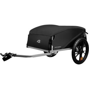 image:imageRetrospec Rover Hauler Bike Cargo Trailer  Foldable Frame with WeatherResistant Fabric amp 80lb Capacity  Universal Bike Trailer for 2029in Wheels  Includes Safety Flag amp DRing AnchorsBlack