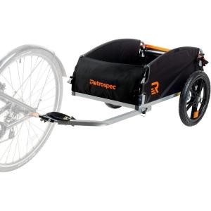 image:imageRetrospec Rover Hauler Bike Cargo Trailer  Foldable Frame with WeatherResistant Fabric amp 80lb Capacity  Universal Bike Trailer for 2029in Wheels  Includes Safety Flag amp DRing AnchorsOrange
