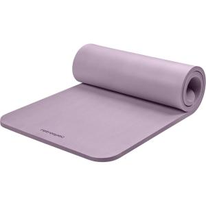 image:imageRetrospec Solana Yoga Mat 1 Thick wNylon Strap for Men amp Women  Non Slip Exercise Mat for Home Yoga Pilates Stretching Floor amp Fitness WorkoutsViolet Haze