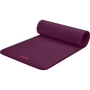 image:imageRetrospec Solana Yoga Mat Thick 12in NonSlip Workout Mat with Nylon Strap  72x24in Exercise Mat for Pilates Stretching amp Fitness  BPA Free Easy CleanBoysenberry