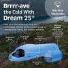 image:imageRetrospec Dream 25 Kids Sleeping Bag for Camping  Mummy Style WaterResistant Lightweight 3lbs 3oz Adjustable Length Draft Collar 25F RatingCloud Dreamer