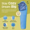 image:imageRetrospec Dream 25 Kids Sleeping Bag for Camping  Mummy Style WaterResistant Lightweight 3lbs 3oz Adjustable Length Draft Collar 25F RatingCloud Dreamer