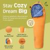 image:imageRetrospec Dream 25 Kids Sleeping Bag for Camping  Mummy Style WaterResistant Lightweight 3lbs 3oz Adjustable Length Draft Collar 25F RatingDay Dreamer
