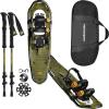 image:imageRetrospec Drifter Snowshoes amp Trekking Poles Bundle with Adjustable Bindings  Lightweight Aluminum Snow Shoes for Women amp Men  All Terrain Hiking amp Winter SportsOlive