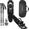 image:imageRetrospec Drifter Snowshoes amp Trekking Poles Bundle with Adjustable Bindings  Lightweight Aluminum Snow Shoes for Women amp Men  All Terrain Hiking amp Winter SportsBlack Ice