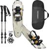 image:imageRetrospec Drifter Snowshoes amp Trekking Poles Bundle with Adjustable Bindings  Lightweight Aluminum Snow Shoes for Women amp Men  All Terrain Hiking amp Winter SportsLaurel