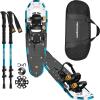 image:imageRetrospec Drifter Snowshoes amp Trekking Poles Bundle with Adjustable Bindings  Lightweight Aluminum Snow Shoes for Women amp Men  All Terrain Hiking amp Winter SportsIce Cap