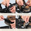 image:imageRetrospec Drifter Snowshoes amp Trekking Poles Bundle with Adjustable Bindings  Lightweight Aluminum Snow Shoes for Women amp Men  All Terrain Hiking amp Winter SportsBlack Ice