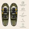 image:imageRetrospec Drifter Snowshoes for Women amp Men  Lightweight Aluminum Frame Snow Shoes with Double Ratchet Binding System Heel Lifts amp Carry Bag for All Terrain Hiking amp Winter SportsOlive