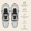image:imageRetrospec Drifter Snowshoes for Women amp Men  Lightweight Aluminum Frame Snow Shoes with Double Ratchet Binding System Heel Lifts amp Carry Bag for All Terrain Hiking amp Winter SportsArctic