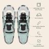 image:imageRetrospec Drifter Snowshoes for Women amp Men  Lightweight Aluminum Frame Snow Shoes with Double Ratchet Binding System Heel Lifts amp Carry Bag for All Terrain Hiking amp Winter SportsWinter Mint
