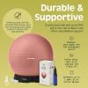 image:imageRetrospec Luna Exercise Ball with Pump  AntiBurst Fitness Equipment for Yoga Core Training amp Stability  Home Gym Swiss Ball for Office amp PregnancyRose