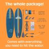 image:imageRetrospec Weekender Inflatable Stand Up Paddle Board Includes Paddle Pump and Accessories 106 Lightweight iSUP Puncture Resistant Inflatable Paddle Board for AdultsNavy Zion