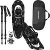 image:imageRetrospec Drifter Snowshoes amp Trekking Poles Bundle with Adjustable Bindings  Lightweight Aluminum Snow Shoes for Women amp Men  All Terrain Hiking amp Winter SportsBlack Ice