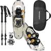 image:imageRetrospec Drifter Snowshoes amp Trekking Poles Bundle with Adjustable Bindings  Lightweight Aluminum Snow Shoes for Women amp Men  All Terrain Hiking amp Winter SportsLaurel
