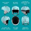 image:imageComstock Kids Ski amp Snowboard Helmet with ABS Shell EPS Impact Protection amp 10 Cooling Vents  Adjustable Winter Sports Gear Goggle ClipMatte Blue Ridge