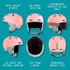 image:imageComstock Kids Ski amp Snowboard Helmet with ABS Shell EPS Impact Protection amp 10 Cooling Vents  Adjustable Winter Sports Gear Goggle ClipMatte Rose