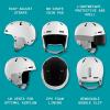 image:imageComstock Kids Ski amp Snowboard Helmet with ABS Shell EPS Impact Protection amp 10 Cooling Vents  Adjustable Winter Sports Gear Goggle ClipMatte White