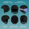 image:imageRetrospec Comstock Ski Helmet  Snowboard Helmet for Adults amp Youth  Adjustable Fit Snow Helmet with Protective Shell and Breathable Vents for Men Women Boys amp GirlsMatte Black