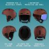 image:imageRetrospec Comstock Ski Helmet  Snowboard Helmet for Adults amp Youth  Adjustable Fit Snow Helmet with Protective Shell and Breathable Vents for Men Women Boys amp GirlsMatte Burgundy