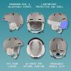 image:imageRetrospec Comstock Ski Helmet  Snowboard Helmet for Adults amp Youth  Adjustable Fit Snow Helmet with Protective Shell and Breathable Vents for Men Women Boys amp GirlsMatte Canyon