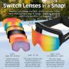 image:imageRetrospec Flume Ski Goggles for Men and Women UV ProtectionMatte BlackKaleido
