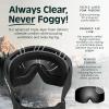 image:imageRetrospec Flume Ski Goggles for Men and Women UV ProtectionMatte BlackMirror Polarized